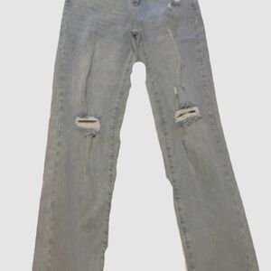 Distressed Gray Women's Jeans